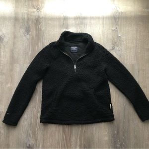 Abercrombie & Fitch Black quarter zip fleece Small